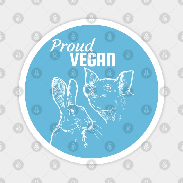 Proud vegan Magnet by Purrfect